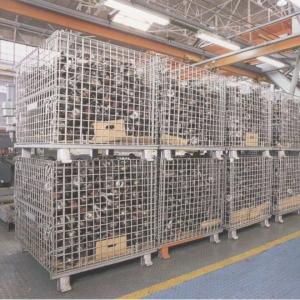 Buy cheap Pallet Forklift Storage HDG Stackable Wire Mesh Container from wholesalers