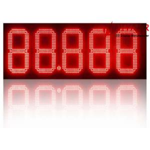 24 Inch RS232 Gas Station LED Display Signs Price Wireless RF Control 5000 Cd/m2