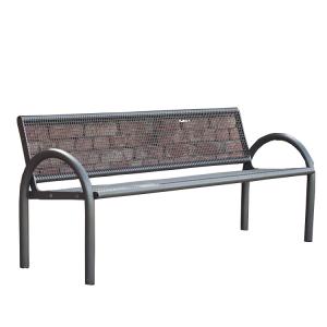 Buy cheap L1400W600H800mm Metal Lawn Benches With Mesh Backrest from wholesalers
