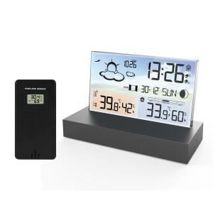 Multi Functional Electronic Weather Forecast Alarm Clock Desktop Transparent