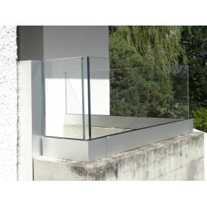 Buy cheap Aluminum 6063 T5 Frameless Balcony Glass Railing Brushed And Mirror Finish from wholesalers