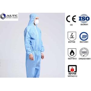 Buy cheap L White PE Laminated Fabric With SMS Non-Woven Chemical Resistant Coveralls from wholesalers