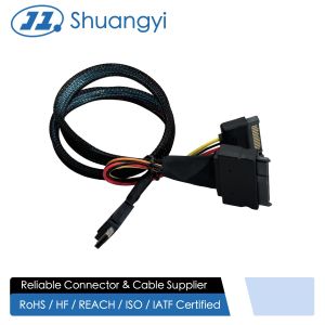 Buy cheap SFF-8654 8i to SFF-8654 8i High-Speed Mini SAS HD Connector Cable, 1.0 m 32AWG 85 Ω Braided Assembly from wholesalers