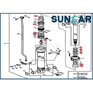 Buy cheap Excavator Arm Cylinder 4667663 Repair Seal Kit Fits Models 190DW 180GLC JOHN DEERE from wholesalers