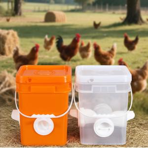 Buy cheap Durable Plastic Feeder Food Grade Plastic Buckets With Handle and Lid from wholesalers