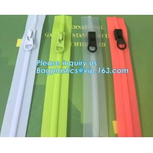 Buy cheap Waterproof heat seal apparel packaging seal with slider zip, pvc zipper lock slider/Resealable PVC Slider Zip seal zip from wholesalers