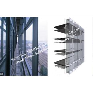 Double Layer Insulation Glass Curtain Wall Stick Built System Transparant