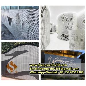 Customized metal facades aluminium cladding sheet with round holes pattern