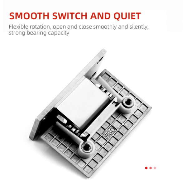 Hotel Glass Thickness 8-12MM Wall Mounted Shower Hinge with 90 Degree Adjustment