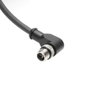 Alvin's M12 X-Code 8Pin Male to RJ45 Cat6a Cable, 1m, Right Angle for Cognex