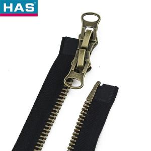 #8 Metal Brass Zipper Two-Way Auto Lock Double Slider For Garment Or Bags