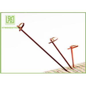 Buy cheap Red Bamboo BBQ Sticks Knotted Bamboo Skewers For Fruit 70 / 80 / 105 / 120mm from wholesalers