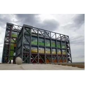 H Shape Beam & Column Prefabraicted Garage Steel Frame For Office / Industrial