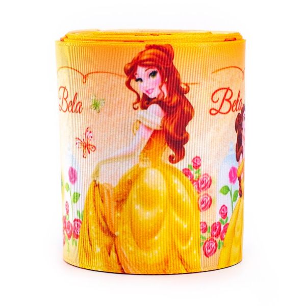 2020 Winsome 50yards 3 inch Lovely Girl custom fairytale cartoon princess 75mm grosgrain printed ribbon