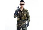 Buy cheap Cotton Blends Military Camouflage Uniforms , Button Placket Men's Jacket from wholesalers
