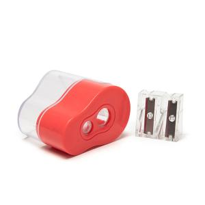 Buy cheap PS Plastic Portable Double Hole Pencil Sharpener With Lid from wholesalers