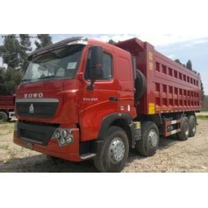 Buy cheap CNHTChowo DUMP TRUCK Manual Transmission Type and Diesel Fuel Type 8X4 red color from wholesalers