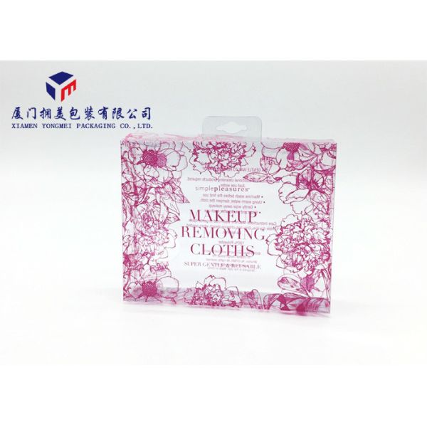 Buy cheap Rectangle Custom Printed Plastic Boxes PVC Box Pack Cosmetics A Hang Strip On Top from wholesalers