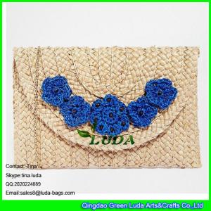 Buy cheap LUDA flower power straw handbags paper straw clutch hand bags from wholesalers
