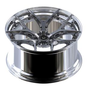 Buy cheap Custom 6061-T6 Alloy Rims 2-PC Polish Barrel+Gun Metal Disc 5x112 20 21 inches Fit to Audi RS5 B5 from wholesalers