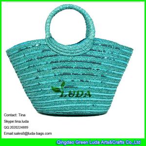 Buy cheap LUDA monogrammed beach bag wheat straw hobo shoulder bags from wholesalers
