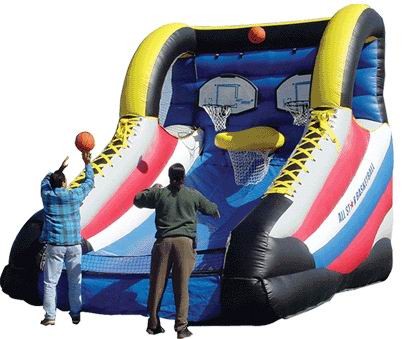 Quality 0.55mm PVC Tarpaulin Inflatable Hoop Shooter , Inflatable Amusement Park for sale