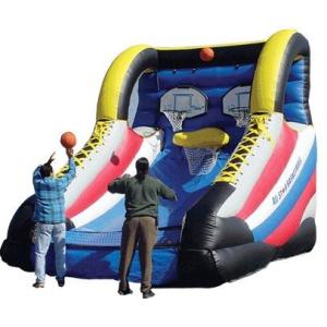 Buy cheap 0.55mm PVC Tarpaulin Inflatable Hoop Shooter , Inflatable Amusement Park from wholesalers