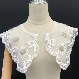 Buy cheap Lace Fabric Embroidery Hanfu Accessories Three-dimensional Embroidery Cloud Shoulder Fairy Children's Wear False Collar from wholesalers