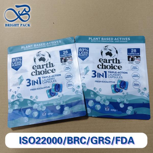 Quality ​​Laundry Detergent Pod Packaging Bags Customizable PE Multi-Layer Design Moisture-Proof & Leak-Resistant SGS Certified For Global Bulk Orders for sale