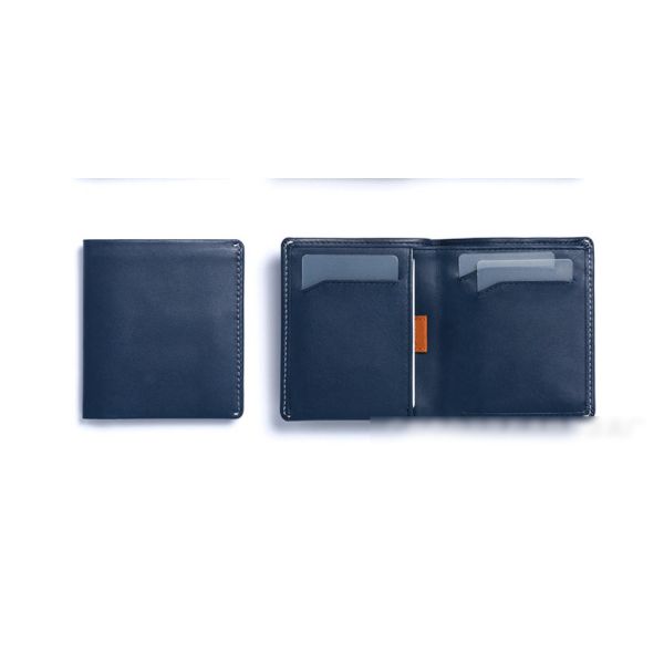 Gender-Neutral Custom Logo Front Pocket Wallet Rfid Blocking Thin Full Grain Leather