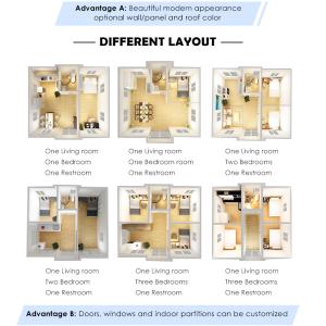 Expandable Granny Flat Prefabricated Container House with Steel Structure Frame