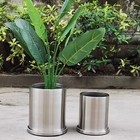 Quality Custom Square Or Round Stainless Steel Vase Large Metal Garden Planters for sale
