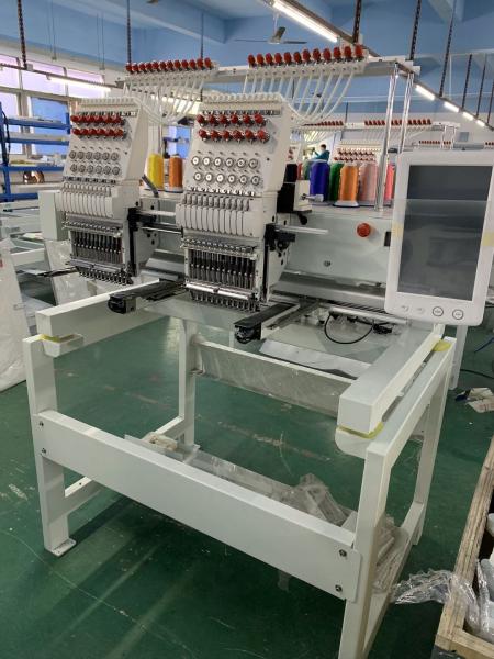 Buy cheap 2 Heads Computer Cap T shirt Flat Embroidery Machine Price for Sale With Embroidery Software from wholesalers