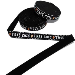 Buy cheap 2cm Fat Jacquard Webbing Tape Black Nylon Webbing For Bags Luggage from wholesalers