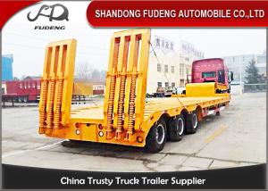 Buy cheap Tri Axles 60T Low Bed Semi Trailer For Excavator / Large Equipments Transport product