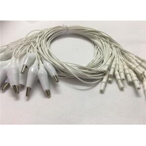 Buy cheap Din 2.0 Style Eeg Cup Electrodes Cable , 1.2m Alligator Eeg Leads Cable from wholesalers