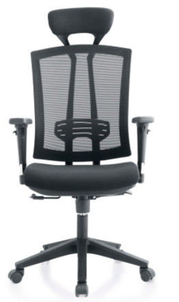 2D Headrest Mesh Conference Chair Elastic Lumbar Support