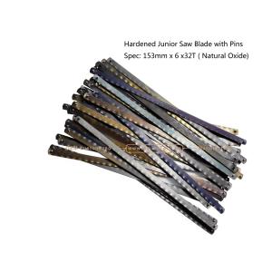 Buy cheap Hardened Junior Saw Blade with Pins Spec: 153mmx6x32T ( Natural Oxide) Cutting wood,Plastic,Low-hardness metal from wholesalers
