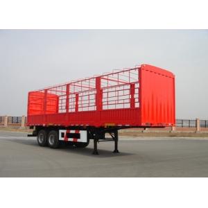 Buy cheap 30ft Carbon Steel Stake Drop Side Trailer 2 Axles With Side Wall And Cargo Fence from wholesalers