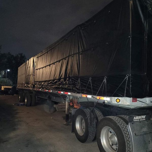 Lumber Tarp PVC Truck Tarps Load Cover Heavy Duty PVC Flatbed Tarp 16x27+4x8