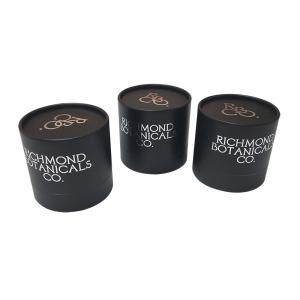 Buy cheap Embossing Black Paper Tea Cylinder Packaging Biodegradable Dustproof from wholesalers