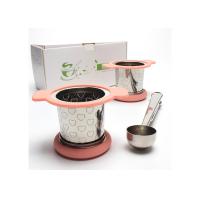Buy cheap Wire Mesh Dome Shape Metal Basket Tea Strainer With Soft Touch Handles And Lid product