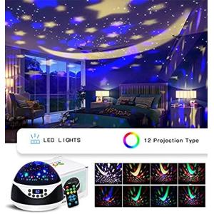 Buy cheap Built-in 12 Light Songs 360 Degree Rotating 8 Colorful Night Light Projector Remote Control and Timer Design Projection from wholesalers