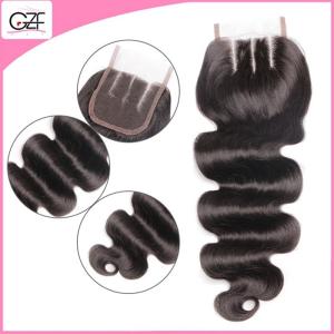 Buy cheap New Arrived Top Quality 120% Density Brazillian Virgin Hair Closure Body Wave 4x4 Lace Closure from wholesalers