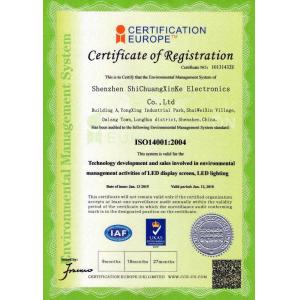 Shenzhen ShiXin Display Technology Co.,Ltd Certifications