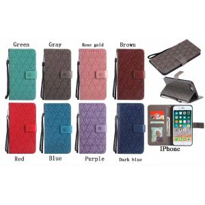 Buy cheap iPhone Leather Protective Case with Flower Embossed Pattern from wholesalers