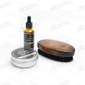 Buy cheap Custom Logo Engraved Portable Pocket Retro Wooden Boar Bristle Beard Brush and Comb Set Men's Beard Care from wholesalers