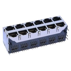 Buy cheap ARJM26A1-811-NN-EW2 2X6 Port 8P8C RJ45 Connector with 5G Base-T without LED from wholesalers