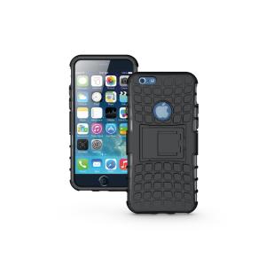 TPU+PC armor stand case for iPhone 6/6 Plus, unique design, Black color