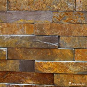 Rust Slate Ledger Stone Panels For Siding / Veneer / Cladding Decoration